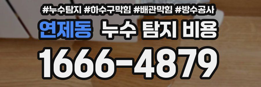 연제동 누수 탐지 비용