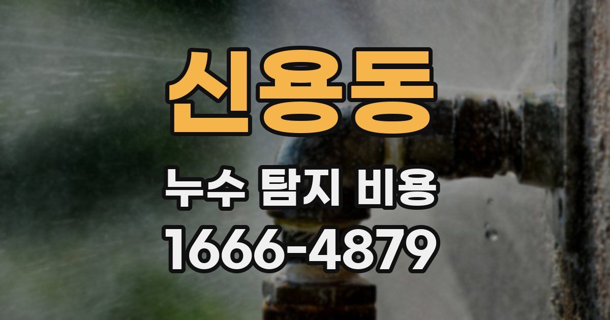 신용동 누수 탐지 비용