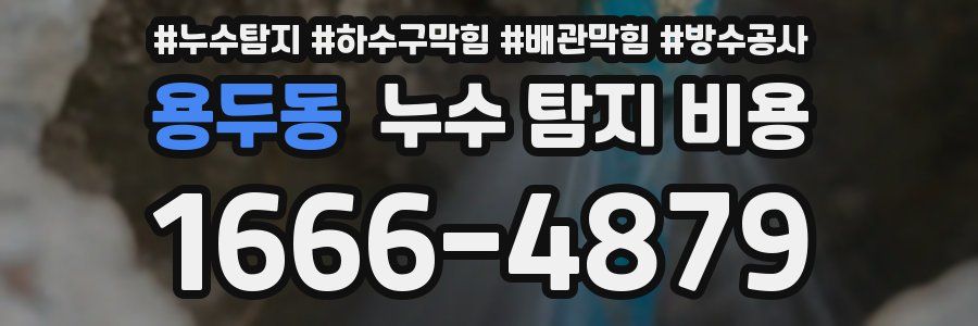 용두동 누수 탐지 비용