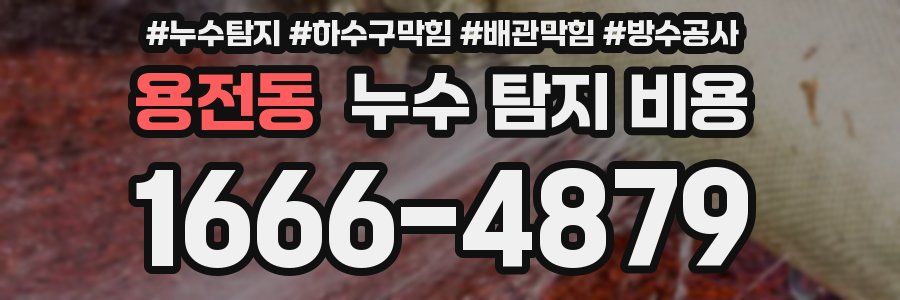 용전동 누수 탐지 비용