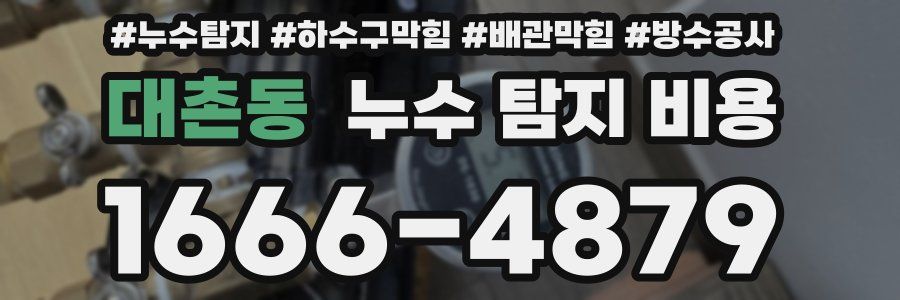 대촌동 누수 탐지 비용