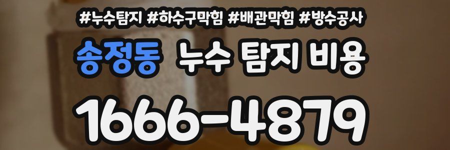 송정동 누수 탐지 비용