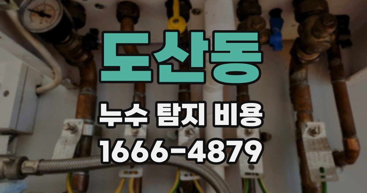 도산동 누수 탐지 비용