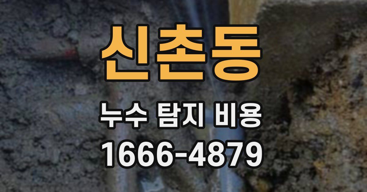 신촌동 누수 탐지 비용
