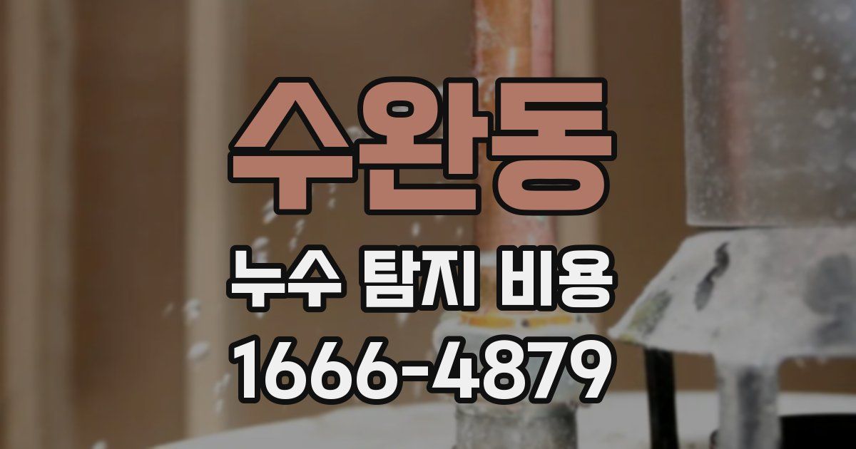 수완동 누수 탐지 비용
