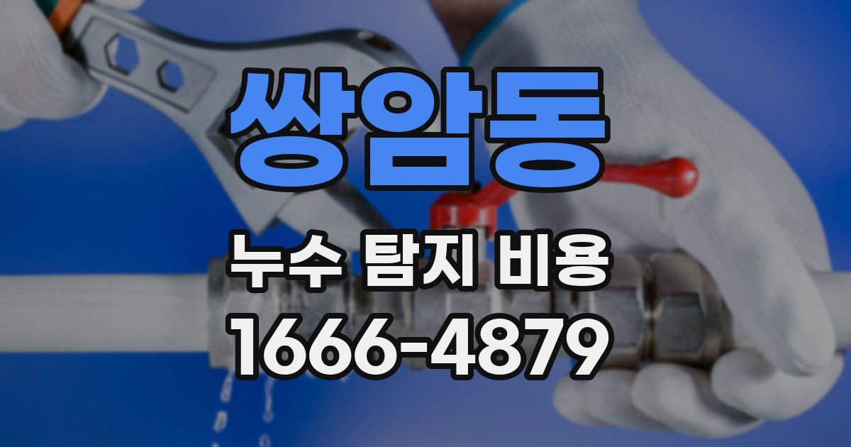 쌍암동 누수 탐지 비용