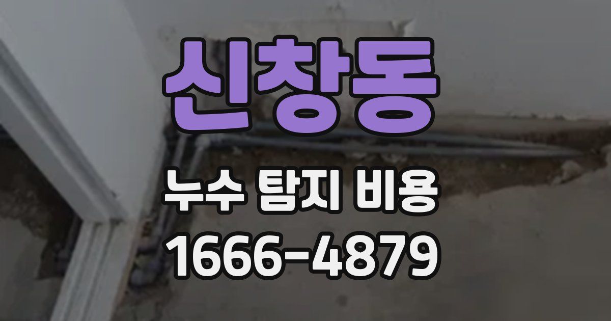 신창동 누수 탐지 비용