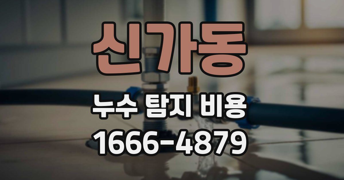 신가동 누수 탐지 비용