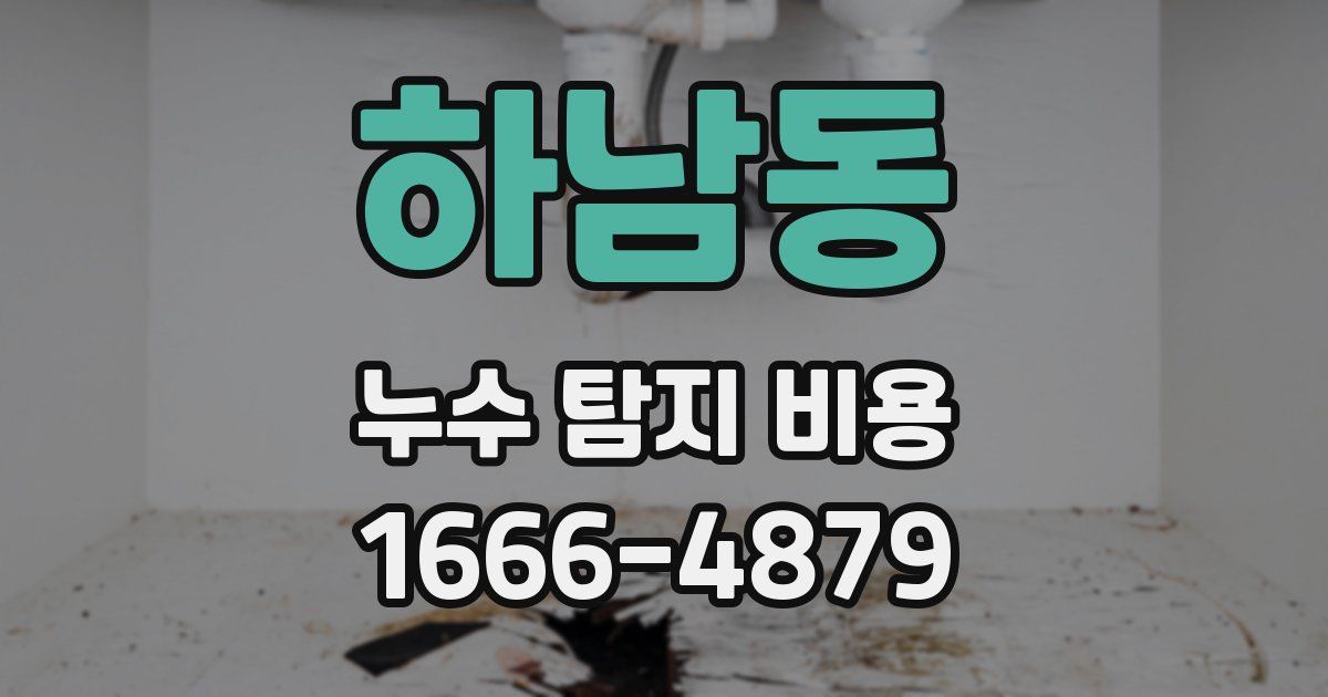 하남동 누수 탐지 비용