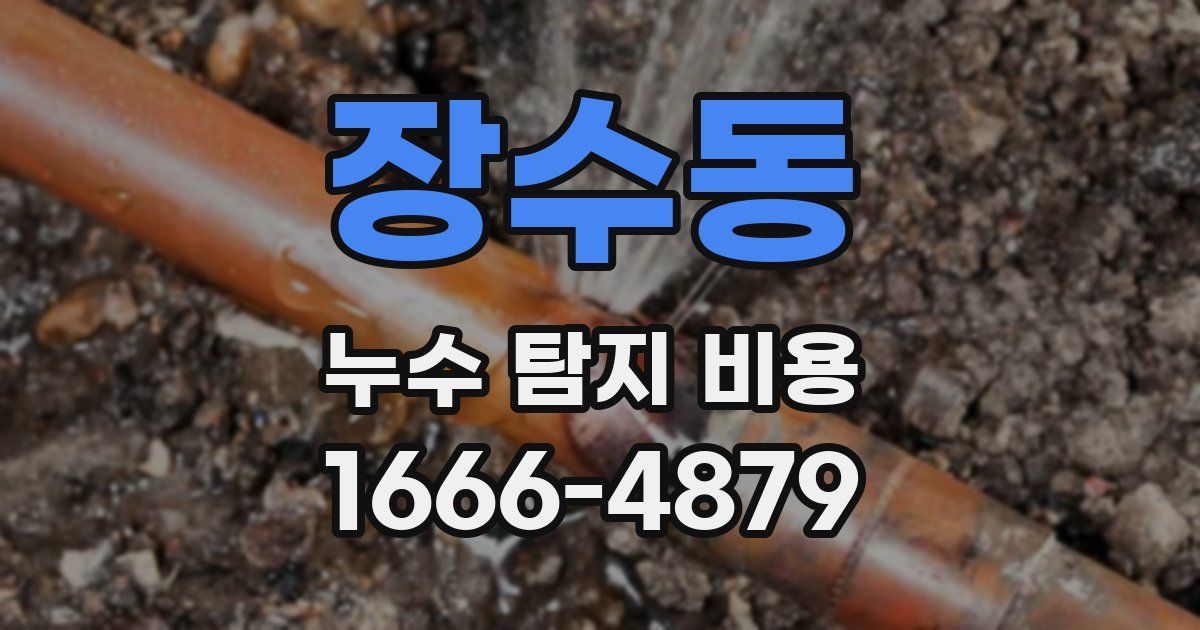 장수동 누수 탐지 비용