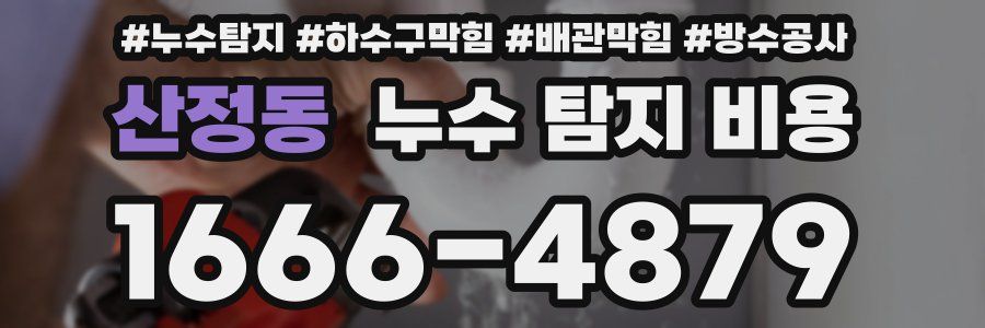 산정동 누수 탐지 비용