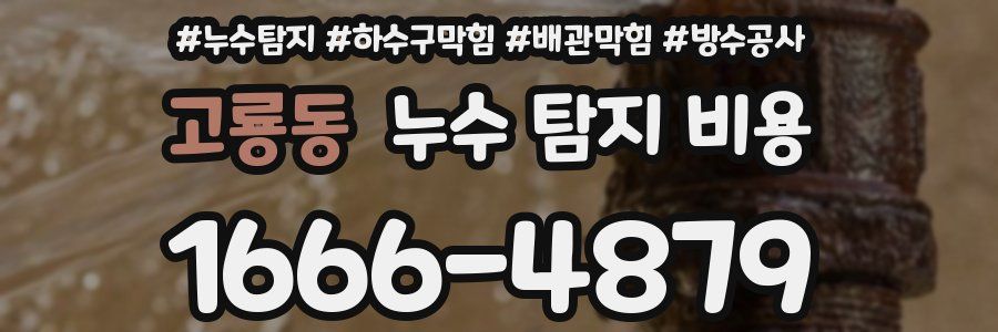 고룡동 누수 탐지 비용