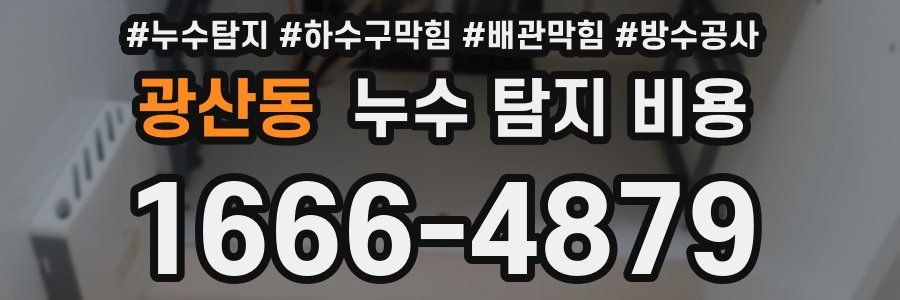 광산동 누수 탐지 비용