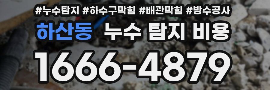하산동 누수 탐지 비용