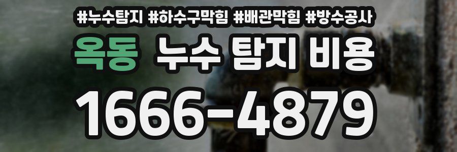 옥동 누수 탐지 비용