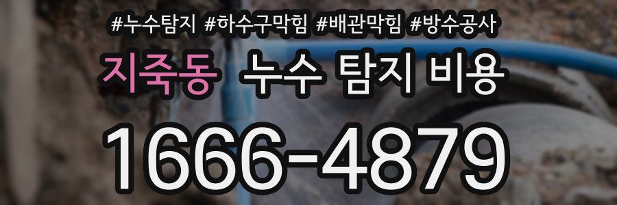 지죽동 누수 탐지 비용