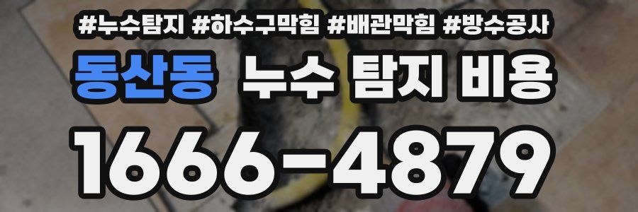 동산동 누수 탐지 비용