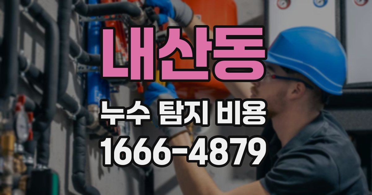 내산동 누수 탐지 비용