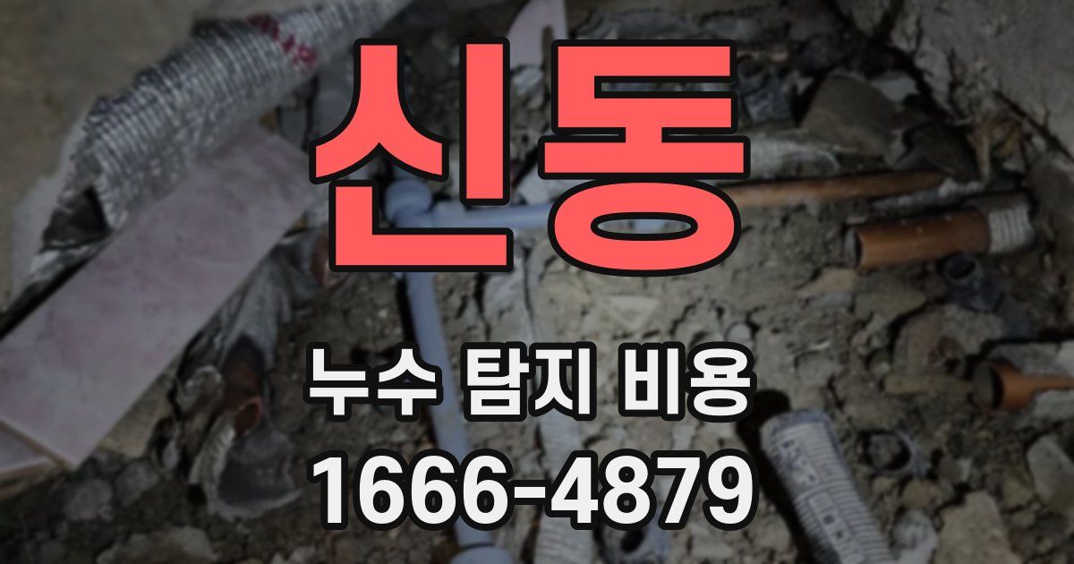 신동 누수 탐지 비용