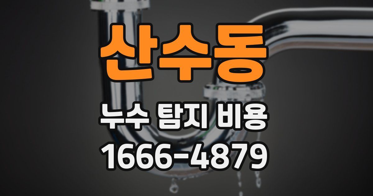 산수동 누수 탐지 비용
