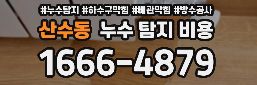 산수동 누수 탐지 비용
