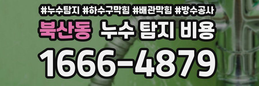 북산동 누수 탐지 비용