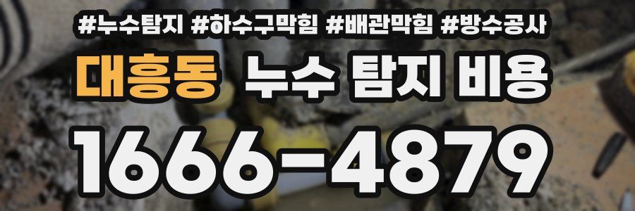 대흥동 누수 탐지 비용