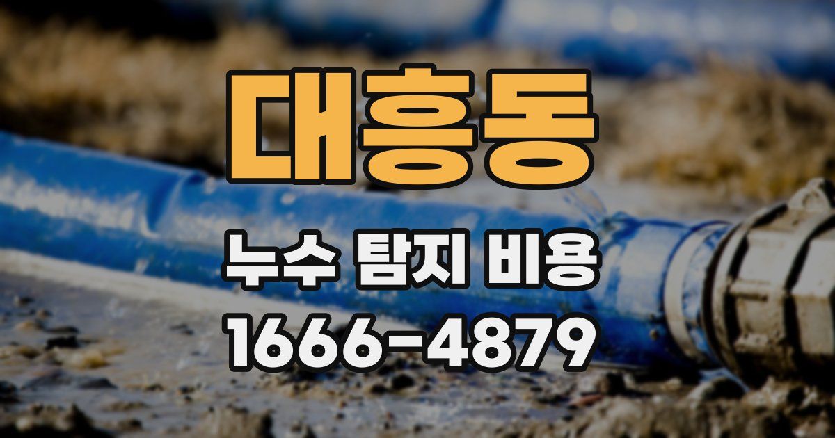 대흥동 누수 탐지 비용