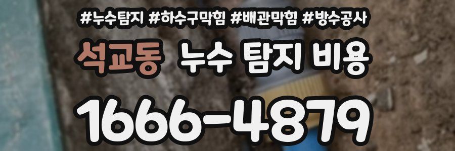 석교동 누수 탐지 비용