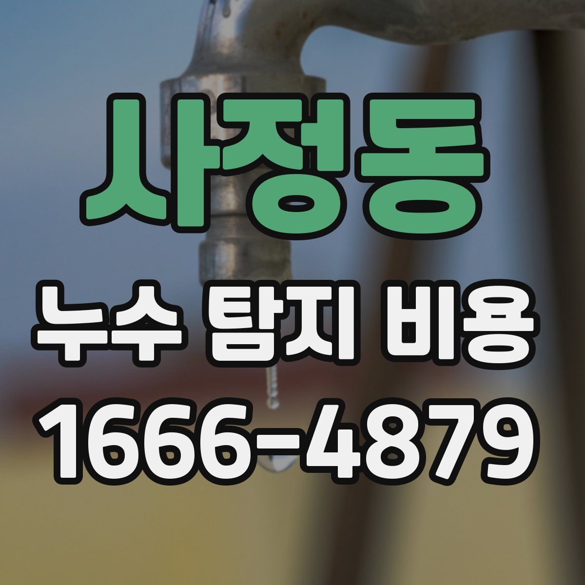 사정동 누수 탐지 비용