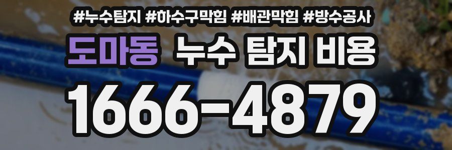 도마동 누수 탐지 비용