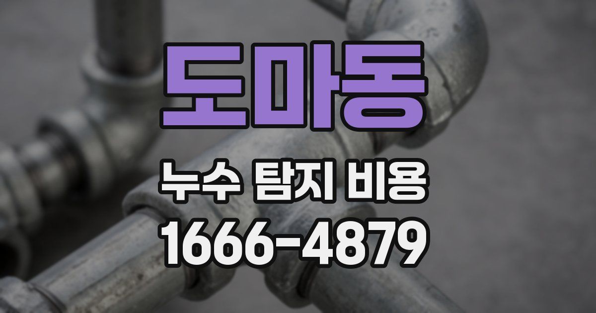도마동 누수 탐지 비용