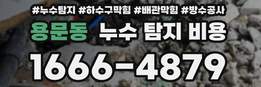 용문동 누수 탐지 비용