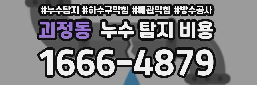 괴정동 누수 탐지 비용