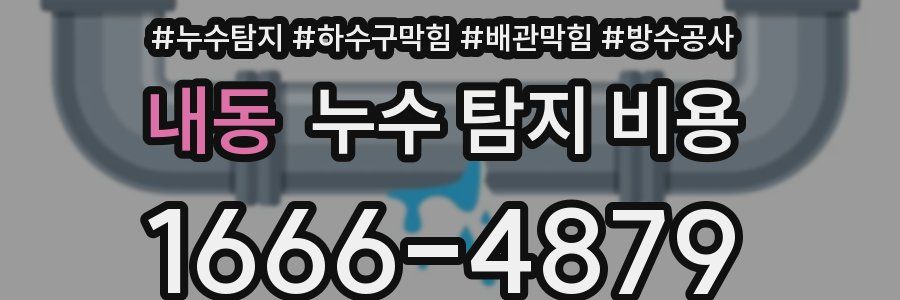 내동 누수 탐지 비용