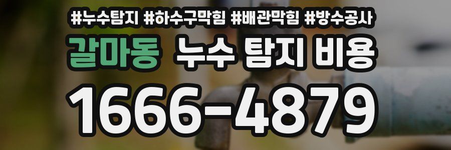 갈마동 누수 탐지 비용