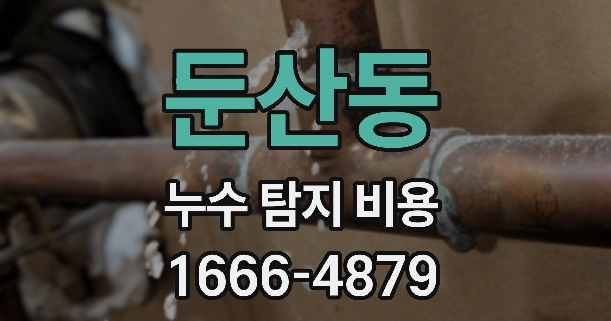 둔산동 누수 탐지 비용