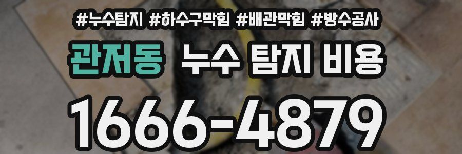 관저동 누수 탐지 비용