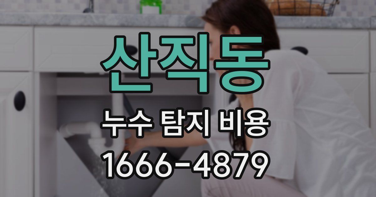 산직동 누수 탐지 비용