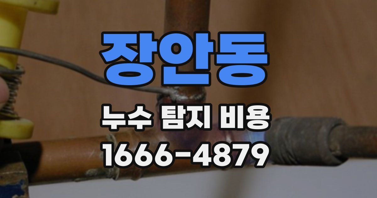 장안동 누수 탐지 비용
