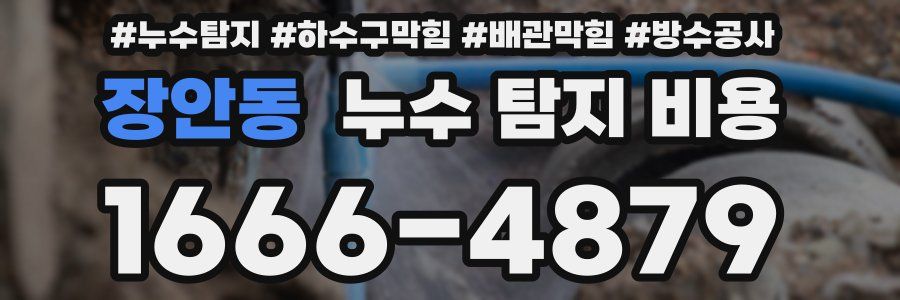 장안동 누수 탐지 비용