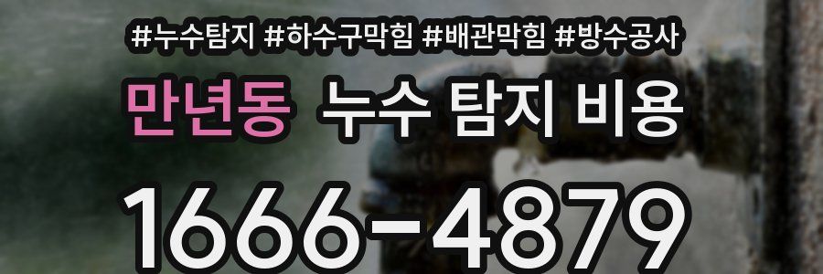 만년동 누수 탐지 비용