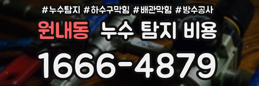 원내동 누수 탐지 비용