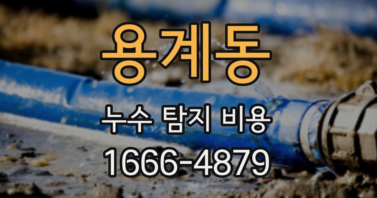용계동 누수 탐지 비용