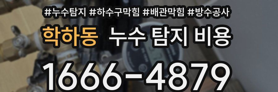 학하동 누수 탐지 비용