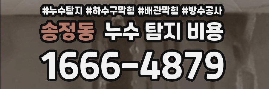 송정동 누수 탐지 비용