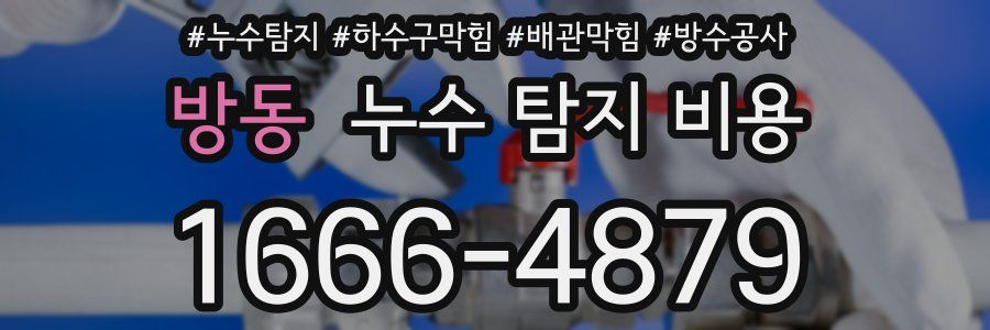 방동 누수 탐지 비용