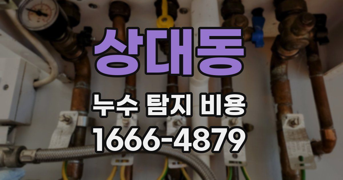 상대동 누수 탐지 비용