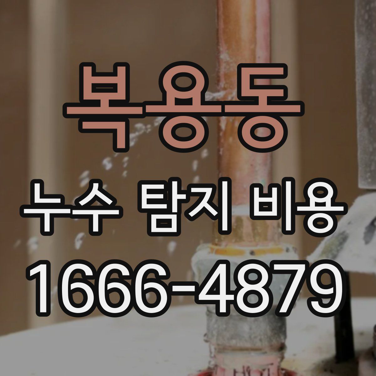 복용동 누수 탐지 비용