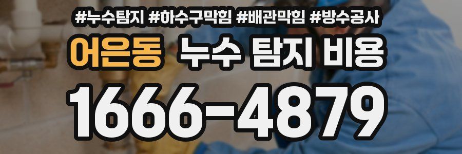 어은동 누수 탐지 비용
